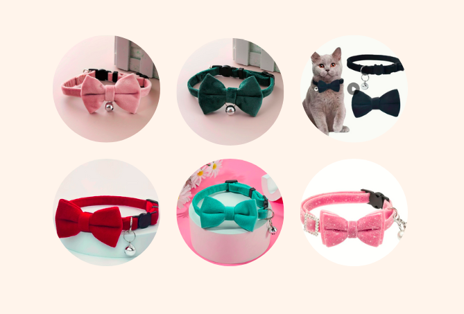 Collier nœud papillon pour chats